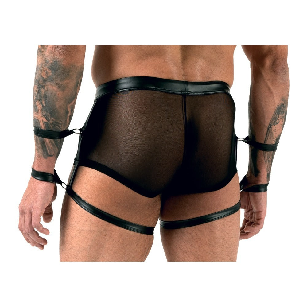 Svenjoyment Black Pants with Detachable Arm Restraints