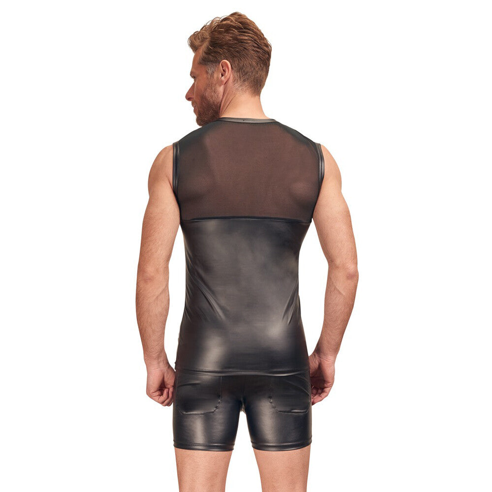 NEK Black Matte Look Shirt with Sewn-in Chest Harness