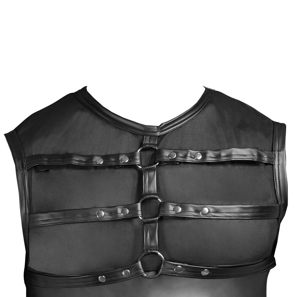 NEK Black Matte Look Shirt with Sewn-in Chest Harness