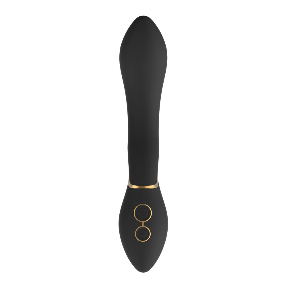 Elite Collection Black Silicone Vibrator with Flexible Head