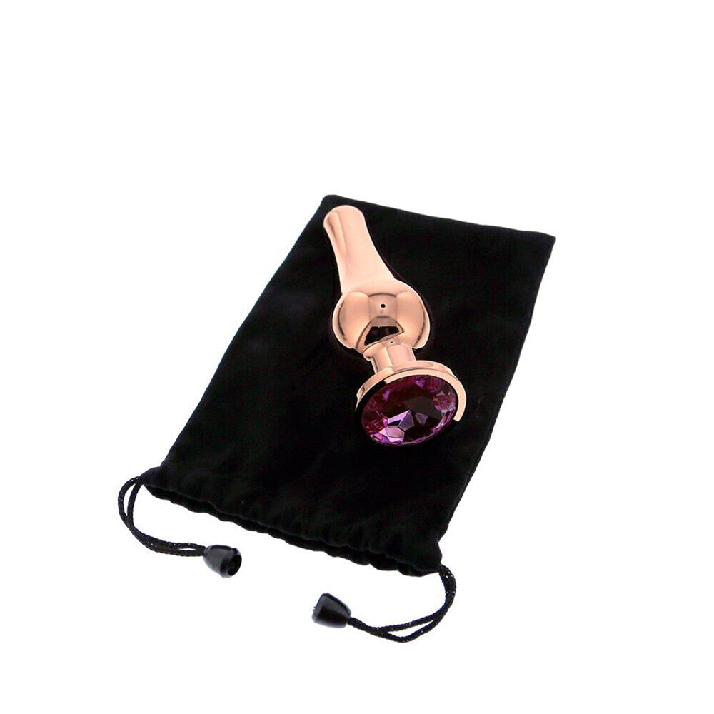 Elegant Indulgence Rose Gold Butt Plug Set with Gemstone