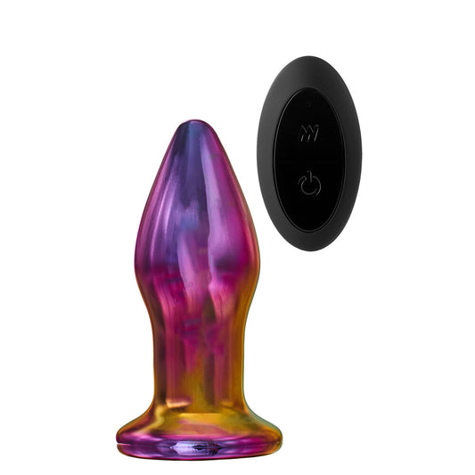 Glamour Glass Clear Remote Control Butt Plug 10 Functions