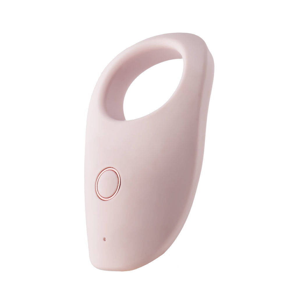 Vivre Chic Pink Vibrating Cockring with Rose Gold Accent