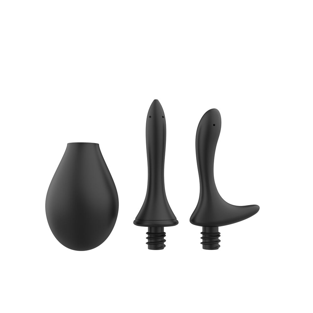 Nexus Black Anal Douche Set with Flexible Nozzles