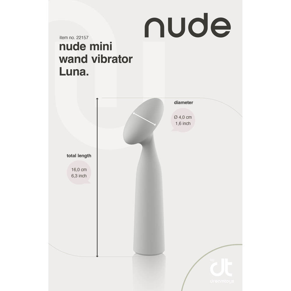 Nude Luna Pink Mini Wand Vibrator with 10 Vibrations