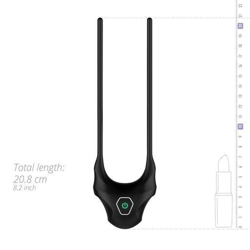 Nexus Black Adjustable Lasso Cockring with Vibrating Modes
