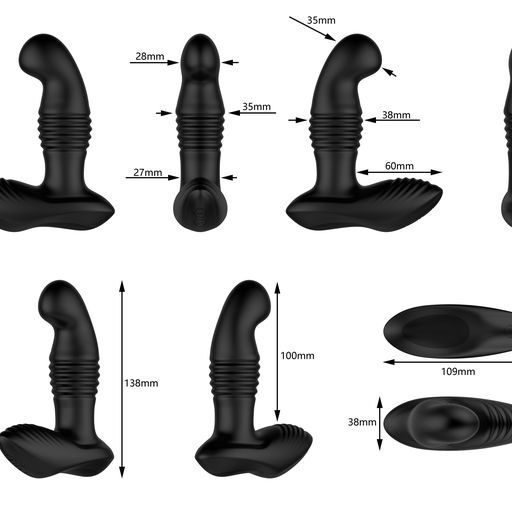 Nexus Black Remote Control Thrusting Prostate Massager