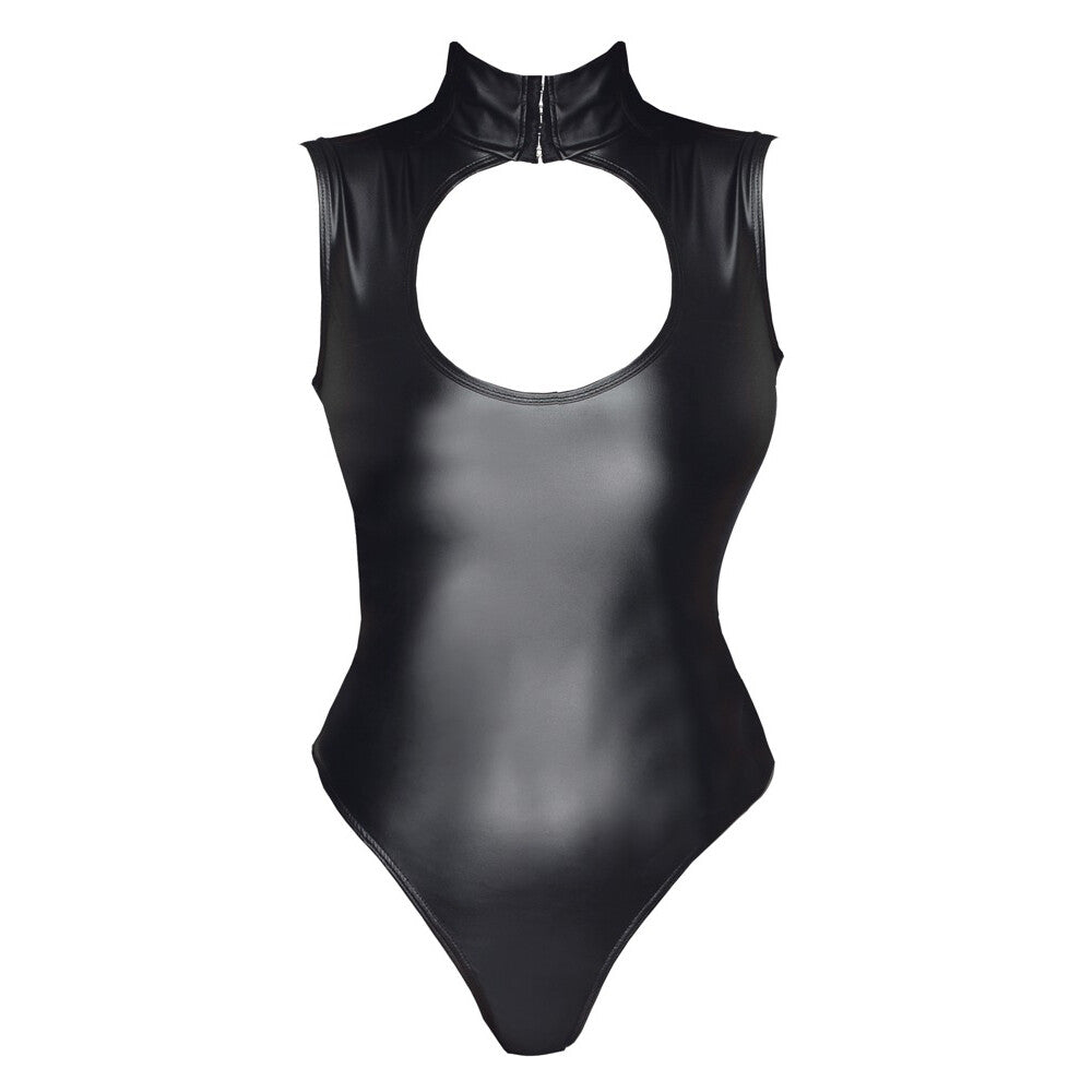 Cottelli Black Matte Look Body with Stylish Back Design