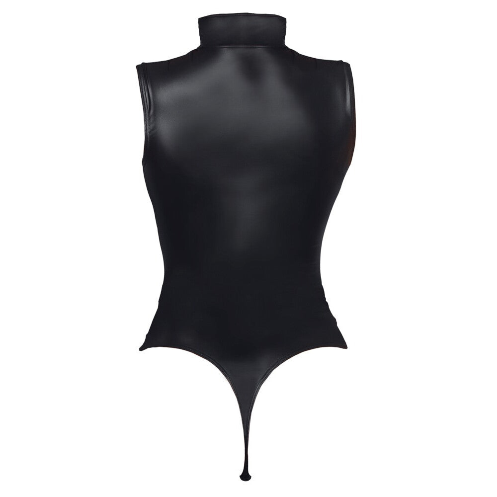 Cottelli Black Matte Look Body with Stylish Back Design