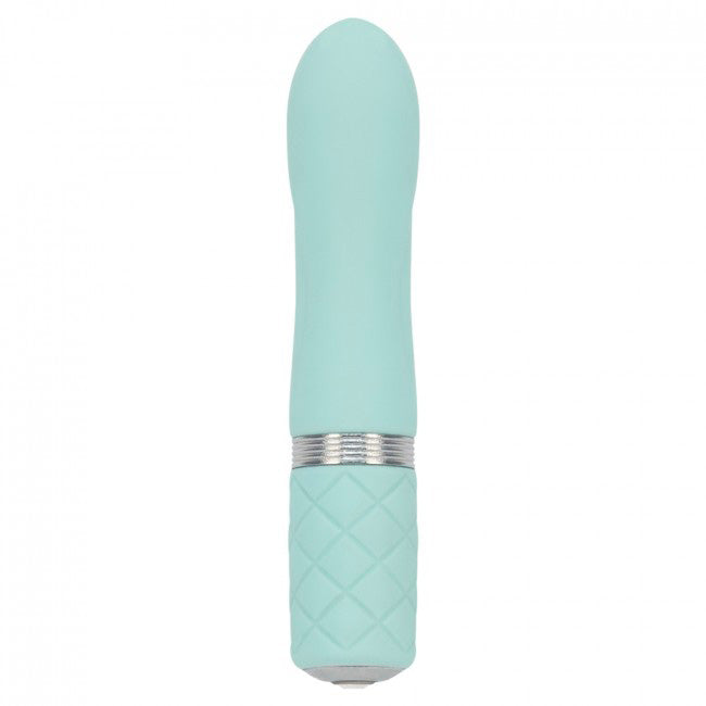 Pillow Talk Teal Flirty Rechargeable Bullet with Swarovski Button