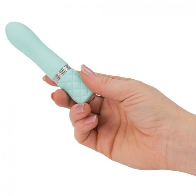 Pillow Talk Teal Flirty Rechargeable Bullet with Swarovski Button