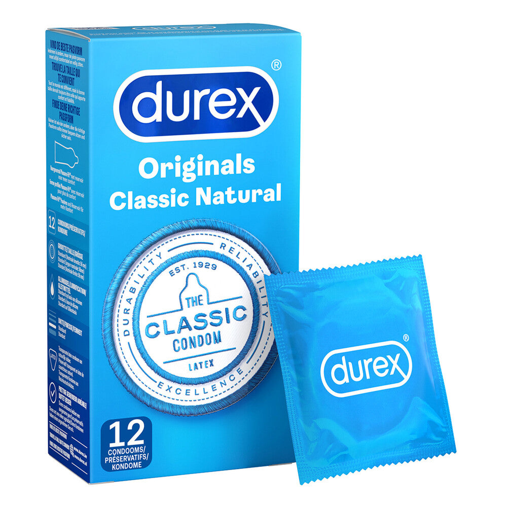 Durex Classic Natural Clear Condoms 12 Pack