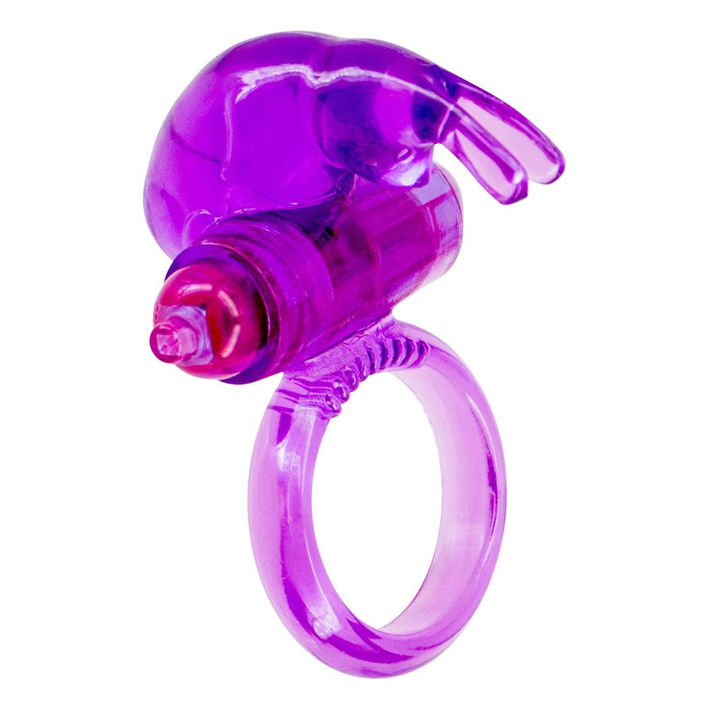 Purple Rabbit Vibrating Cockring