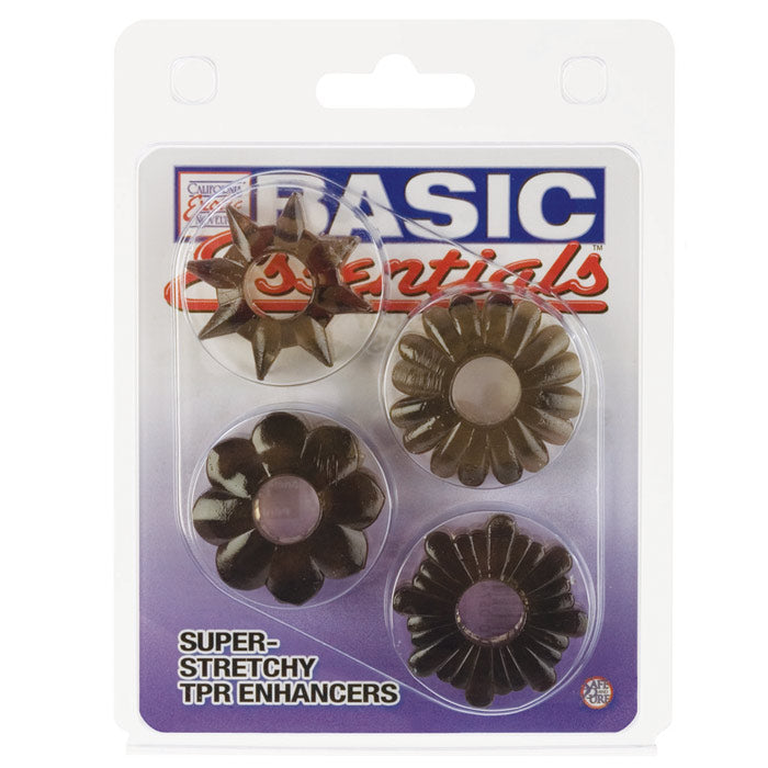 Basic Essentials Smoke Super Stretchy 4 Ring Set