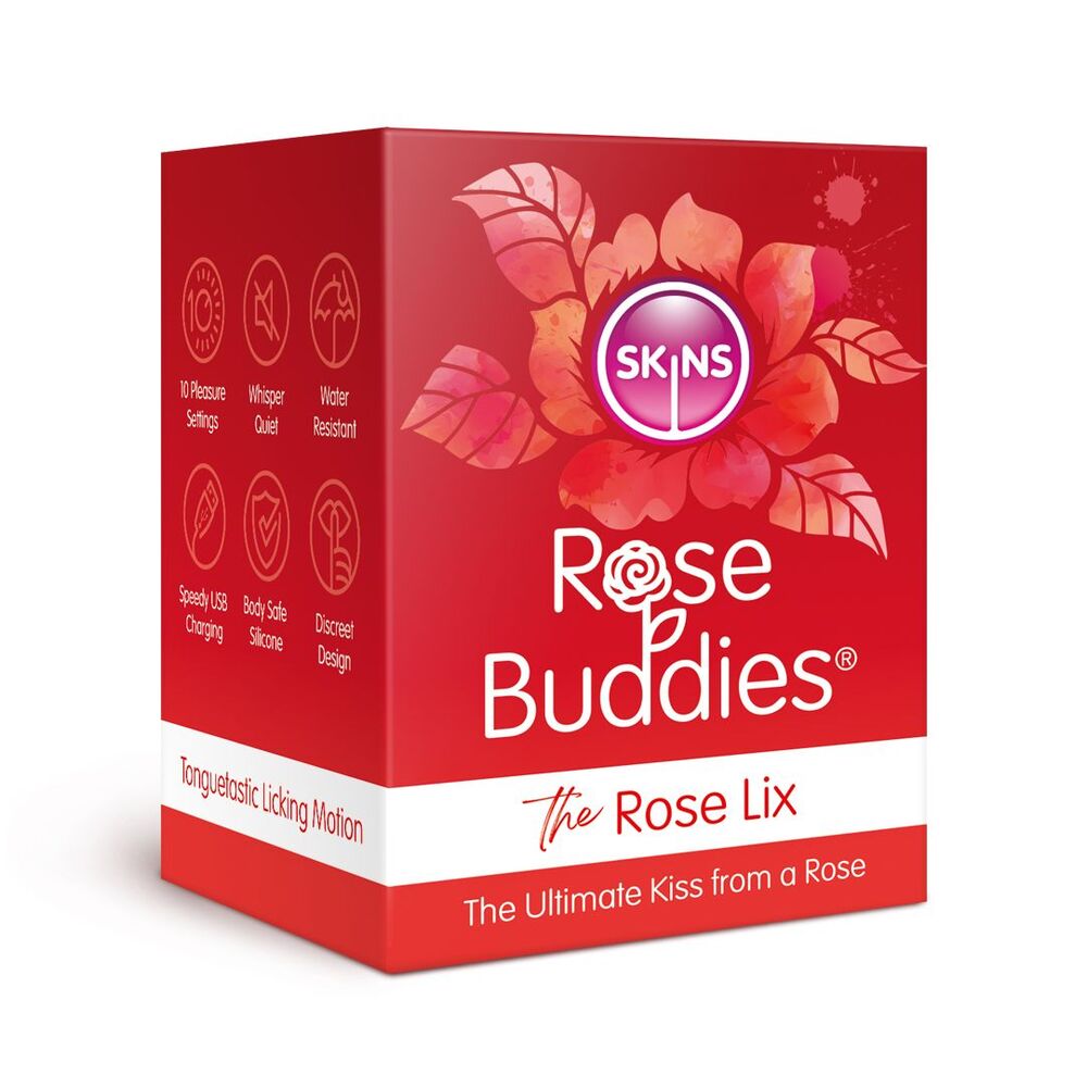 Skins Red Rose Flix Clitoral Massager with 10 Settings