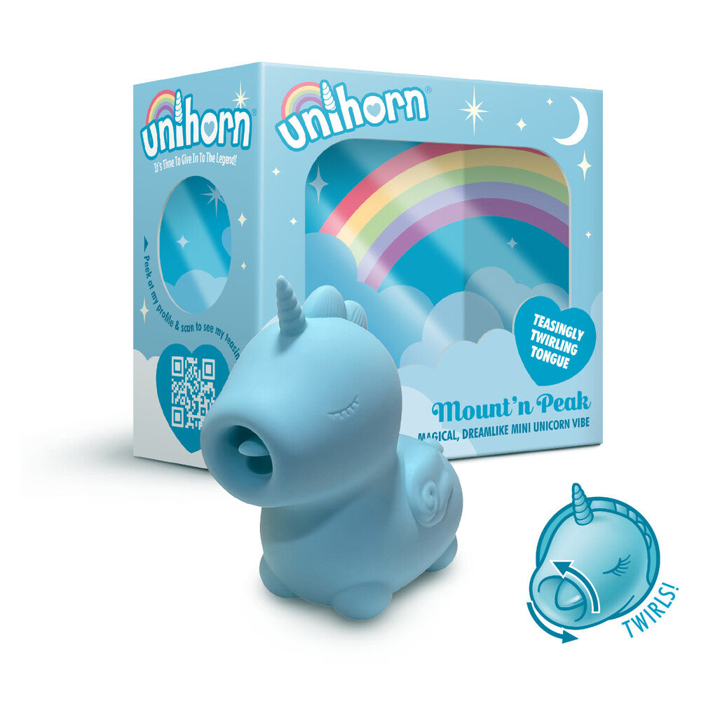 Unihorn Pink Twirling Tongue Unicorn Vibe with Dual Motor