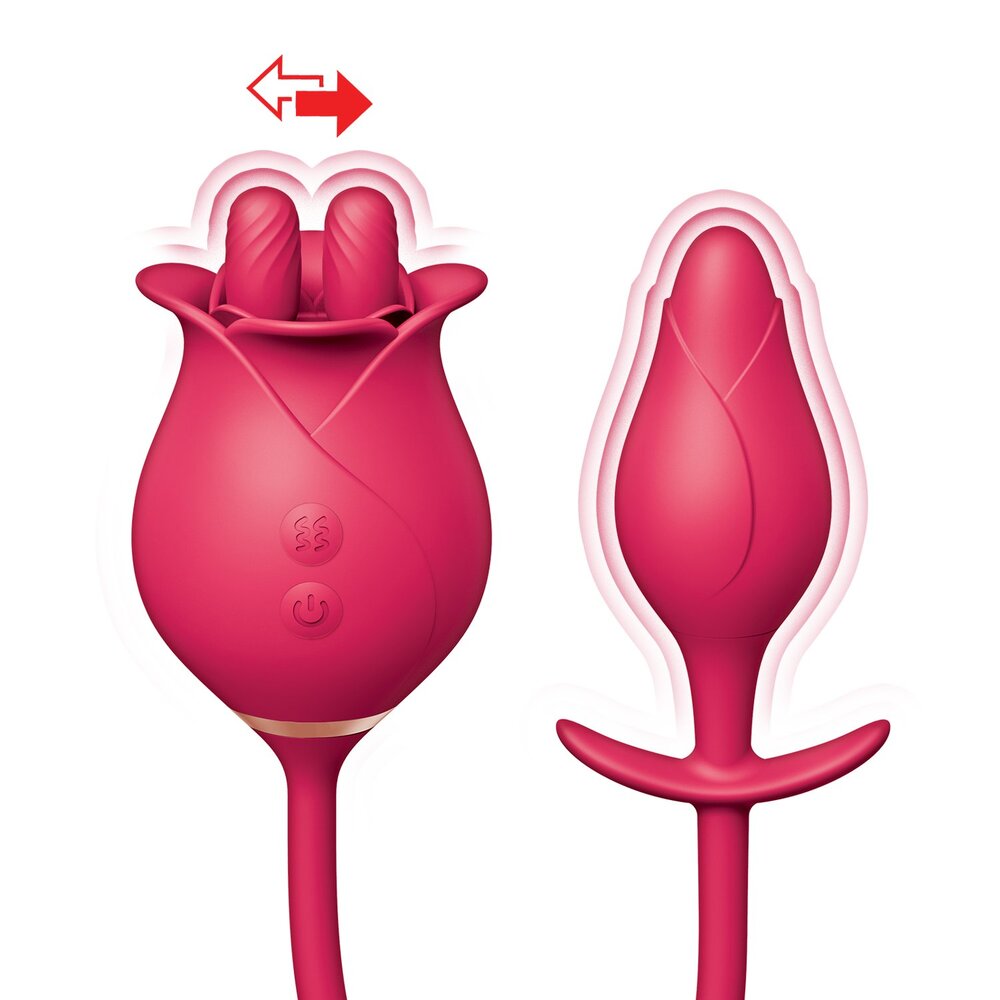 Nasstoys Pink Clit-Tastic Tulip Massager and Pleasure Plug Set