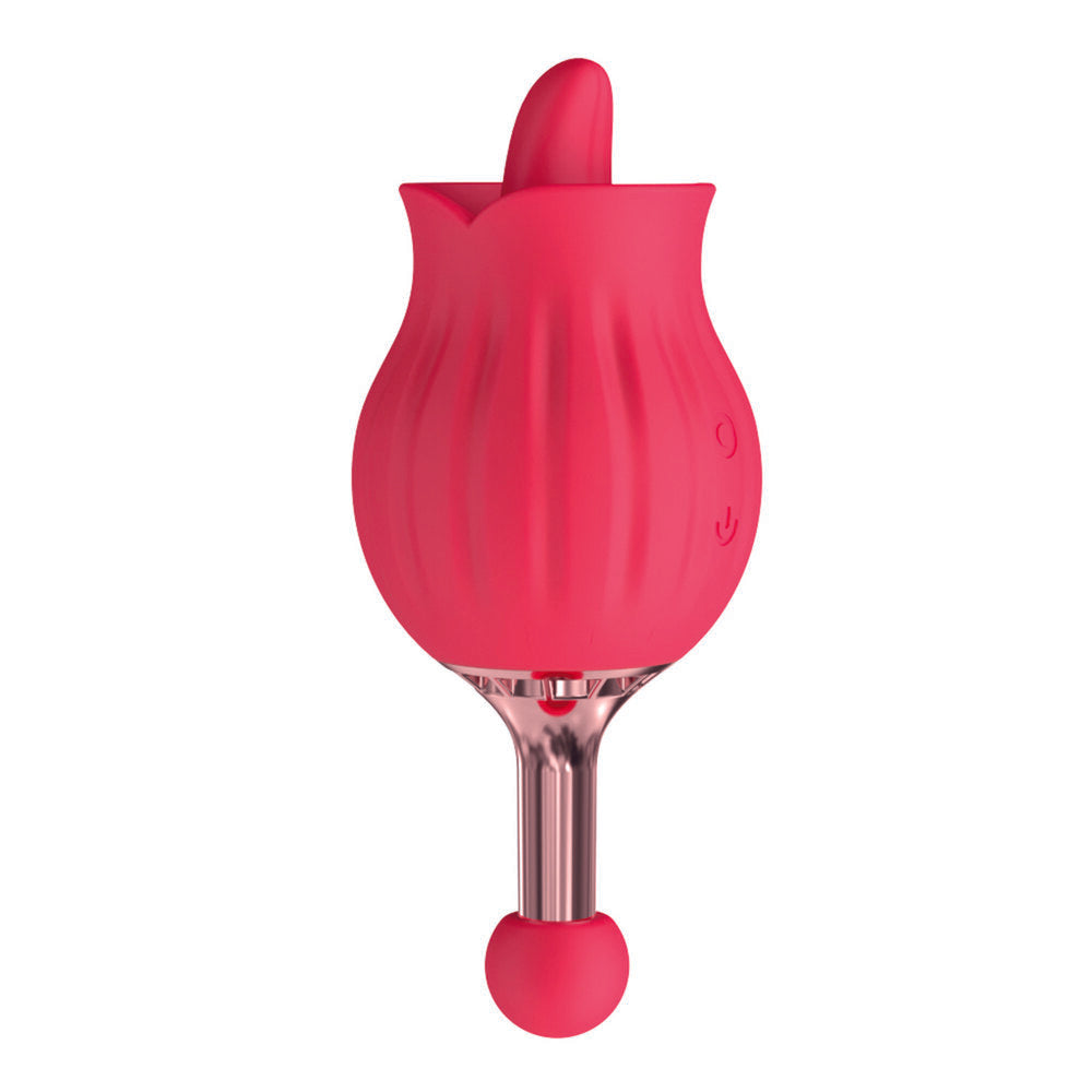 Nasstoys Pink Clit-Tastic Rose Bud Dual-Ended Massager