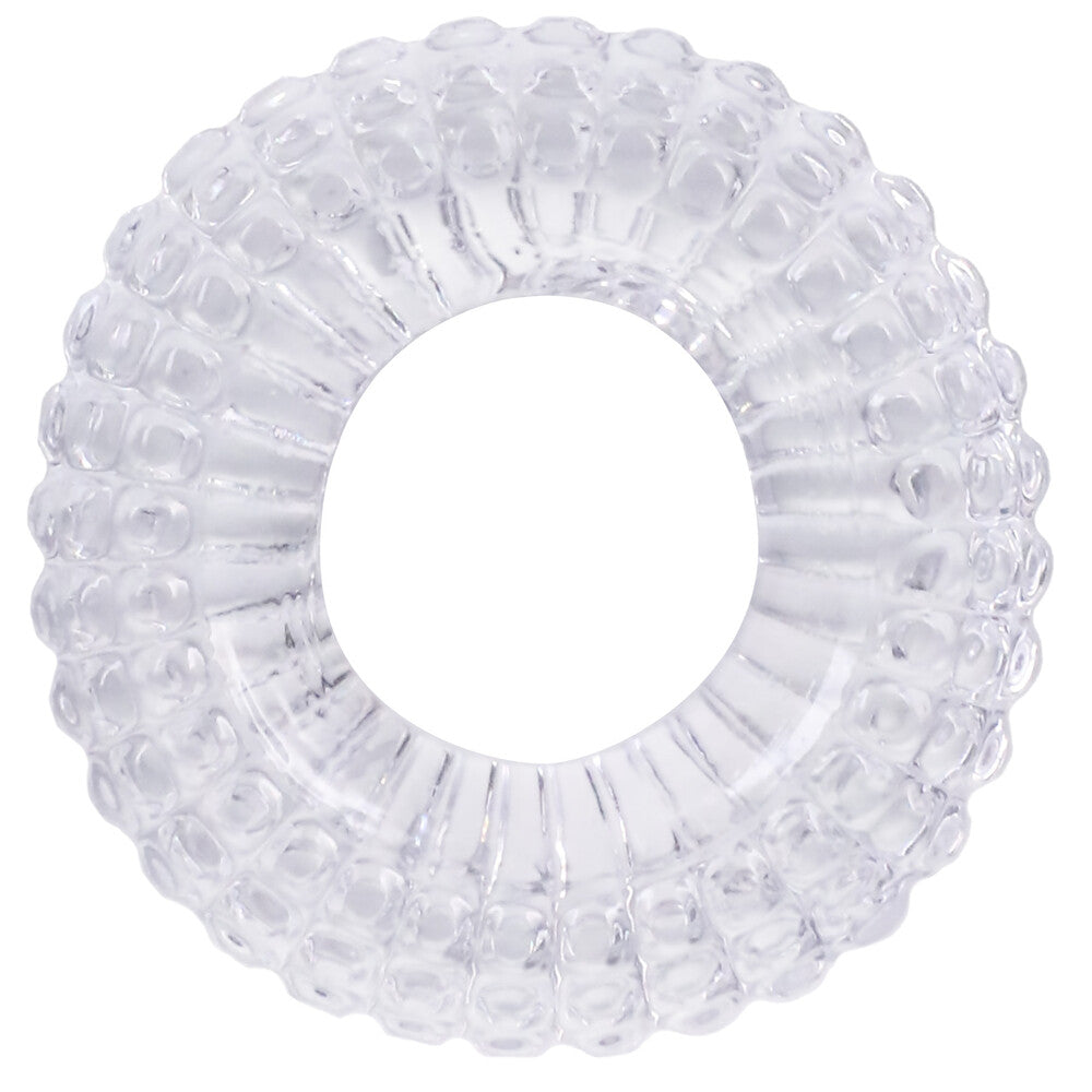 PleasurePro Black Radial Cock Ring with Texture