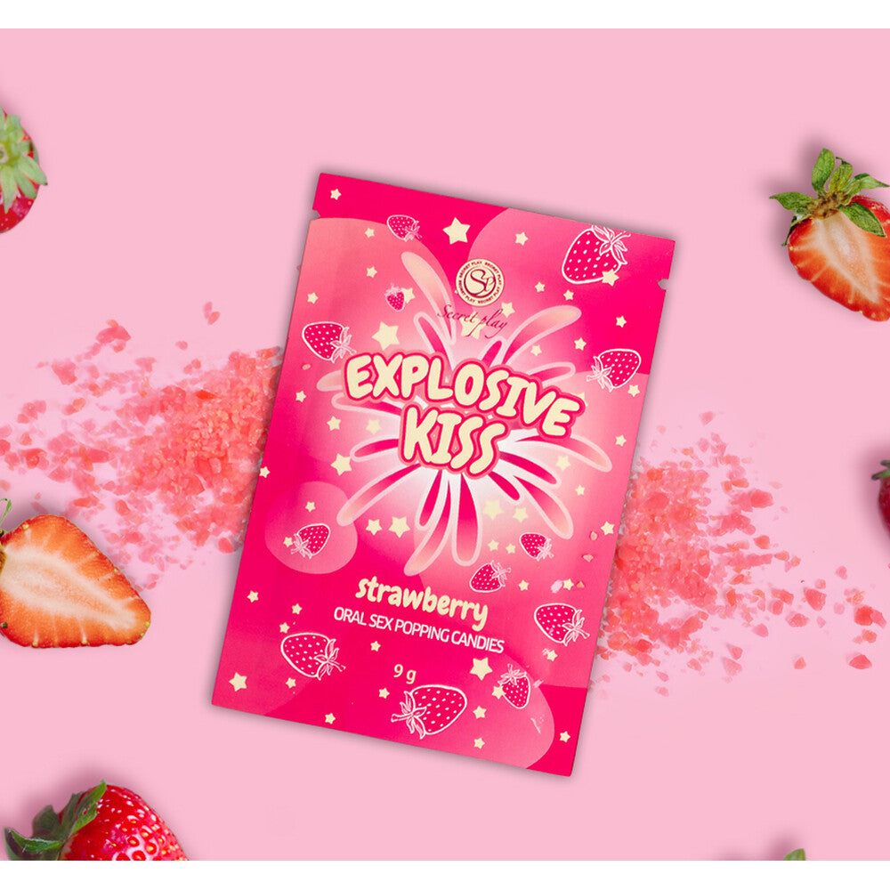 Explosive Kiss Strawberry Popping Candies for Oral Play 9g