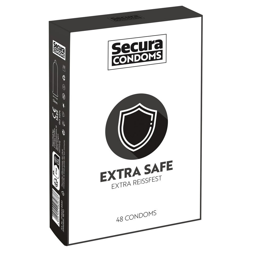 Secura Clear Latex Condoms 48 Pack Ultra Safe Extra Strong