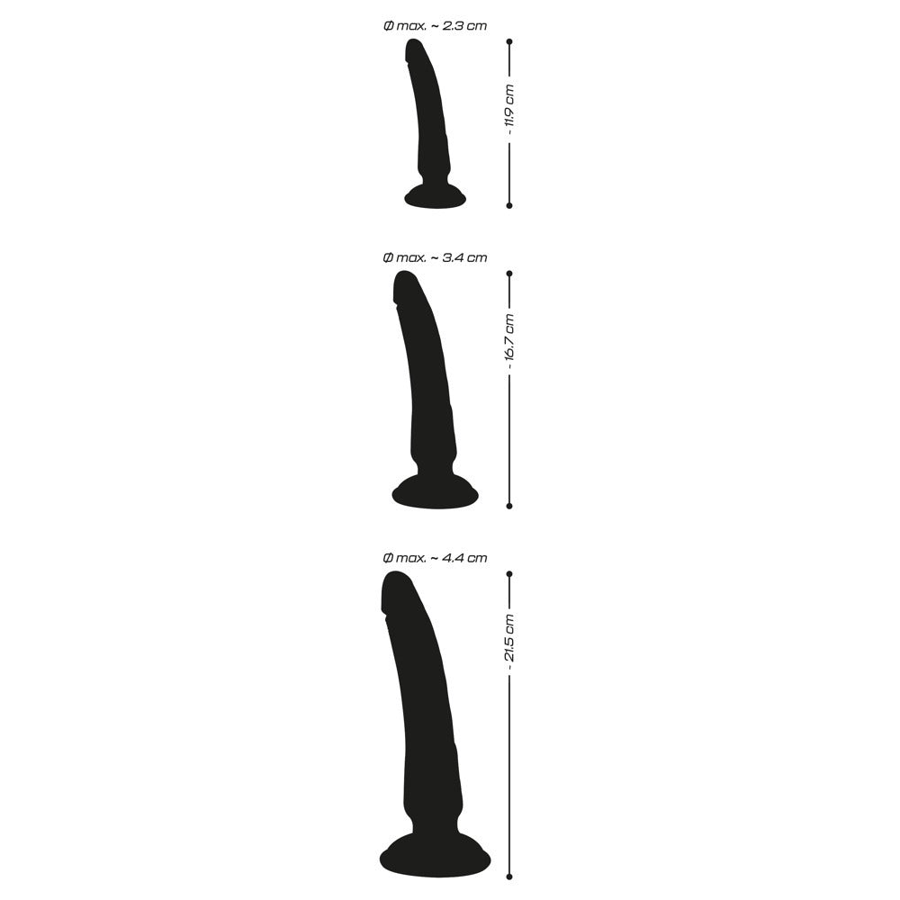 Crystal Clear Blue Anal Training Set 3-Piece with Suction Cup