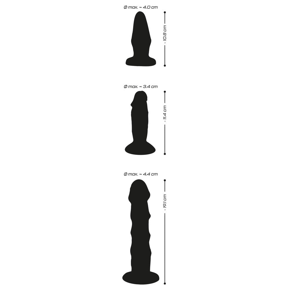 Crystal Clear Pink Anal Training Set with Butt Plug Dildos