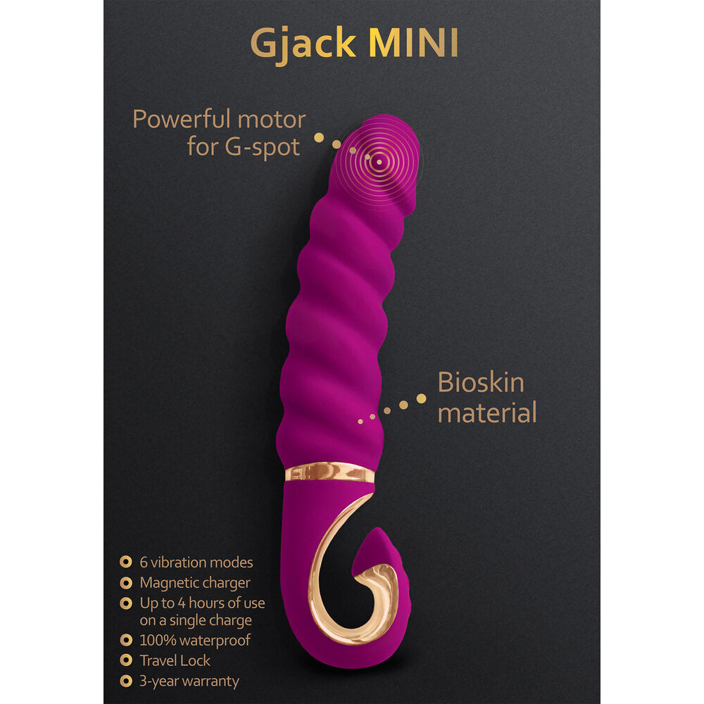 G Vibe Pink Gjack Mini Silicone Vibrator with 6 Modes