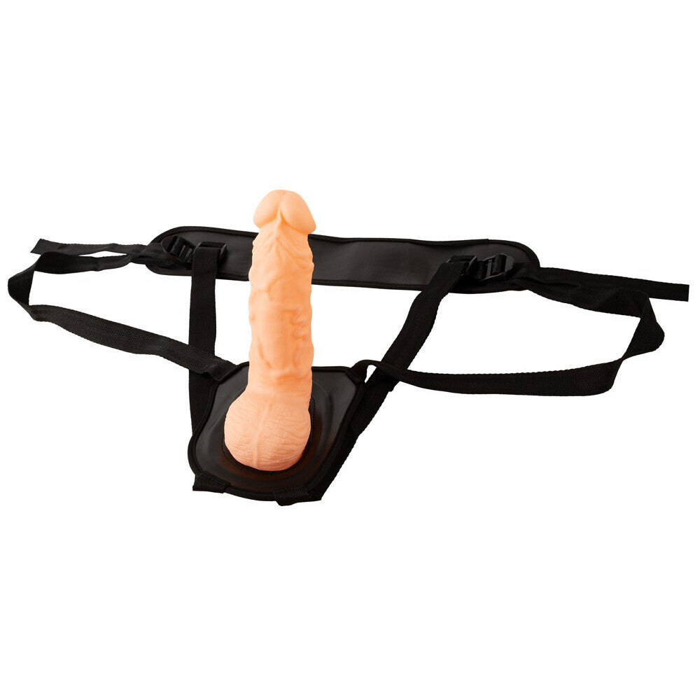 Euphoria Black Hollow Strap-On with Adjustable Harness
