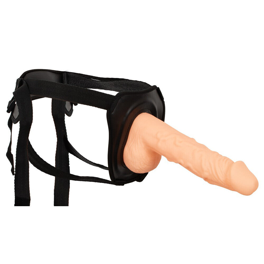 Euphoria Black Hollow Strap-On with Adjustable Harness