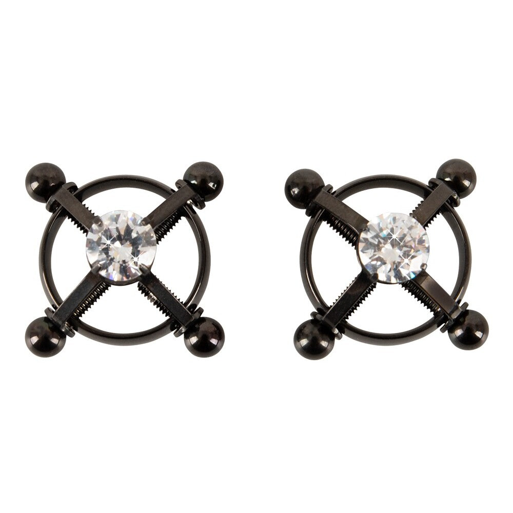 Bad Kitty Black Nipple Jewelry with Adjustable Clamps