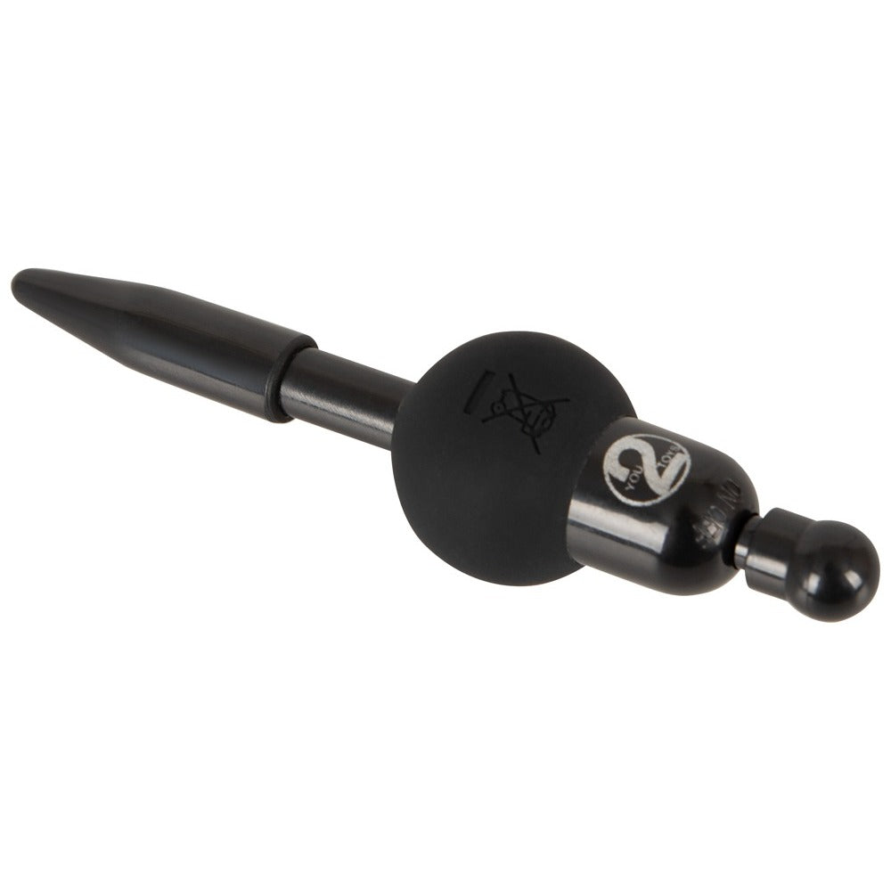 PENISPLUG Black Vibrating Penis Plug with Tapered Design