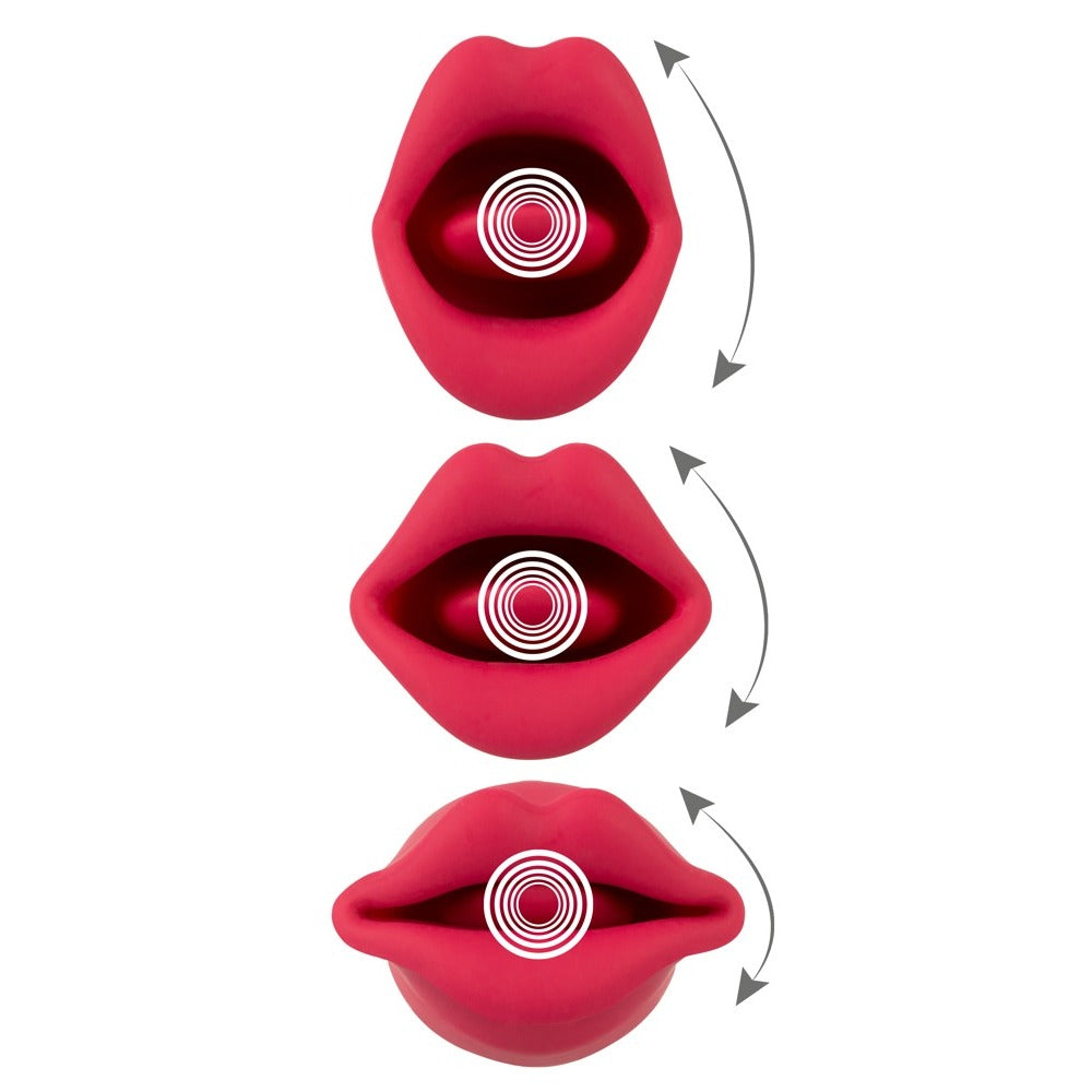 PleasurePro Pink Oral Stimulation Moving Lips Tongue Vibrator