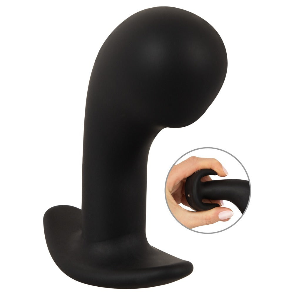 Big Head Silicone Blue Prostate Massager with 10 Vibration Modes
