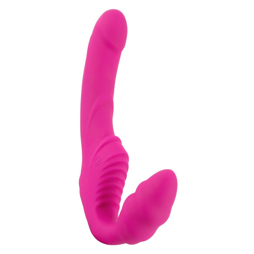 VibeLux Red Vibrating Strapless StrapOn 2 with Remote Control
