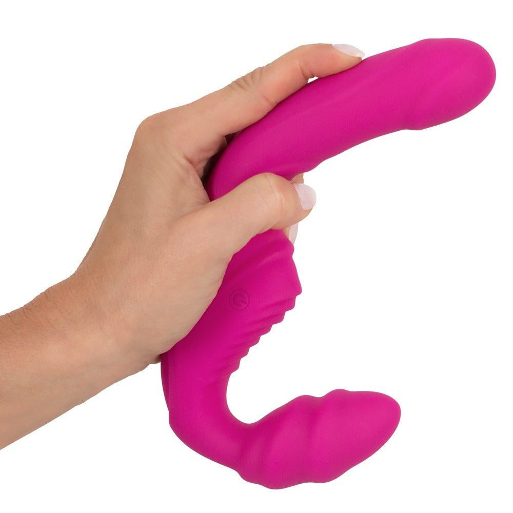 VibeLux Red Vibrating Strapless StrapOn 2 with Remote Control