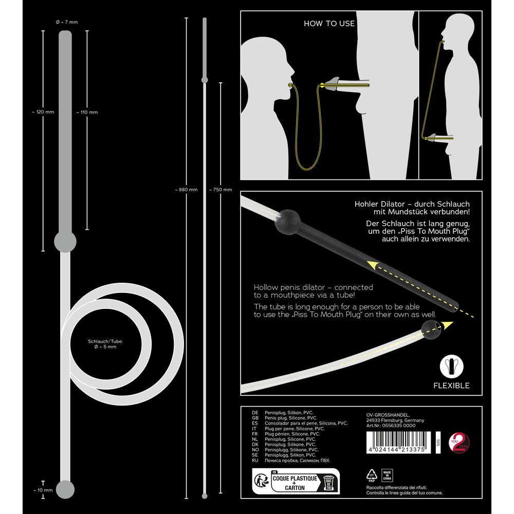 Adventurous Pleasure Clear Hollow Dilator with Tube