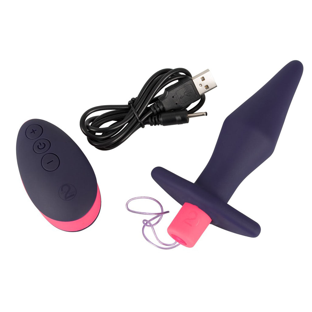 SilkTouch Black Rechargeable Remote Control Butt Plug