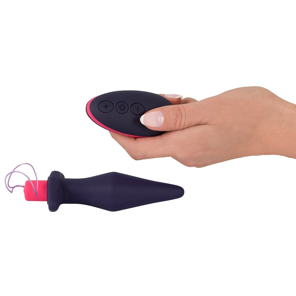 SilkTouch Black Rechargeable Remote Control Butt Plug