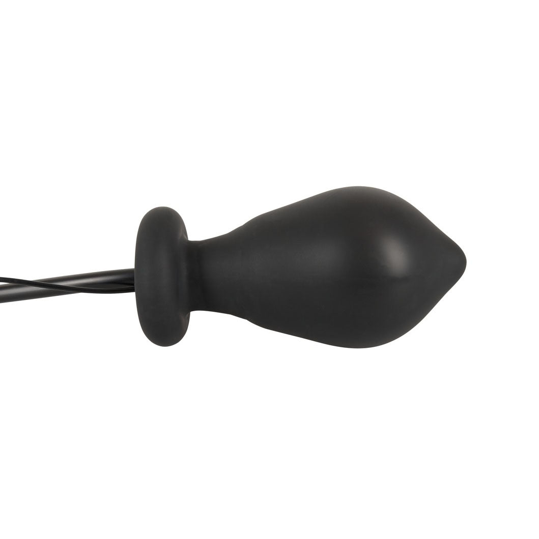 Silicone Pleasure Innovations Black Inflatable Butt Plug