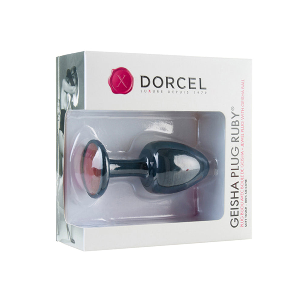 Dorcel Ruby Medium Geisha Anal Plug with Internal Vibrating Beads