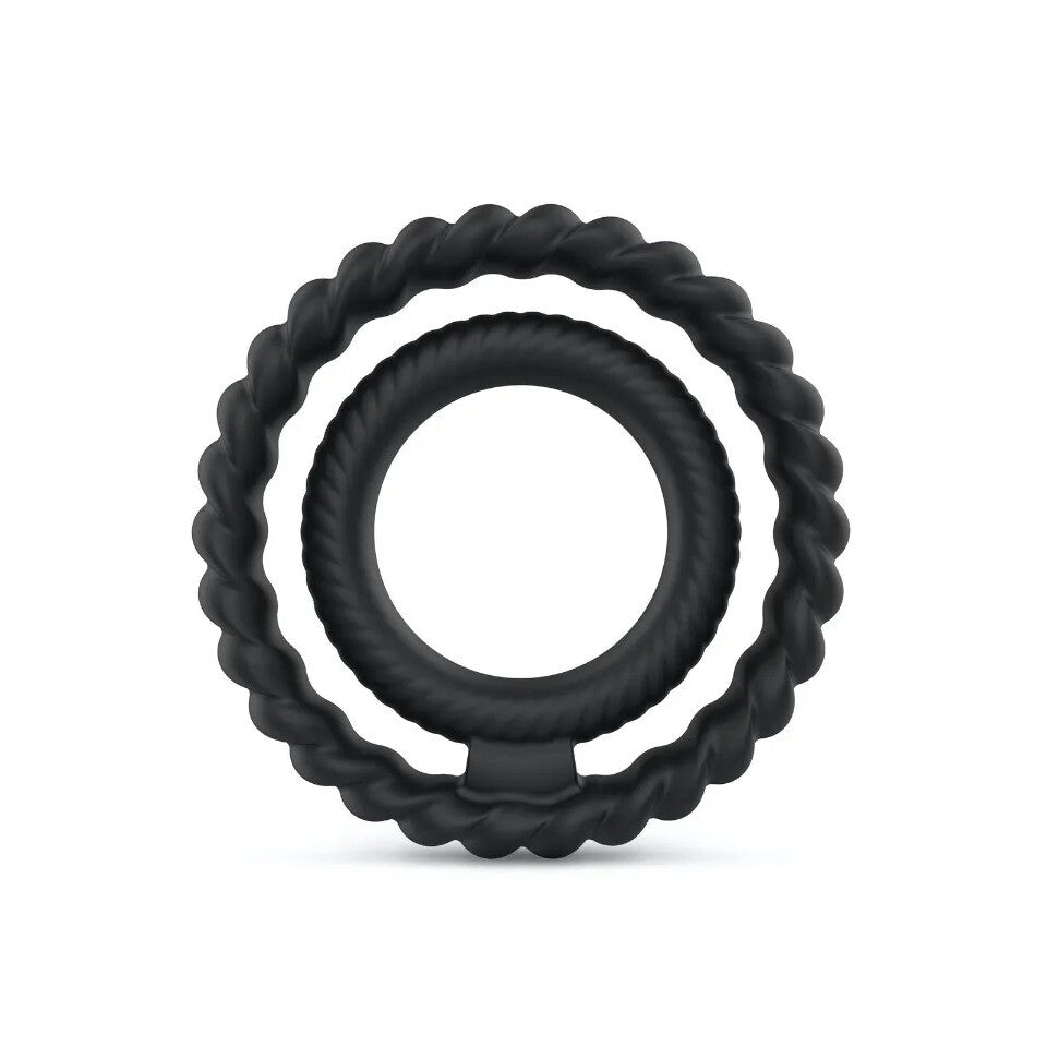 Dorcel Black Dual Cock Ring for Ejaculation Delay