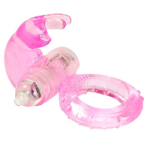 Vibrant Pink Jelly Vibrating Rabbit Cock Ring