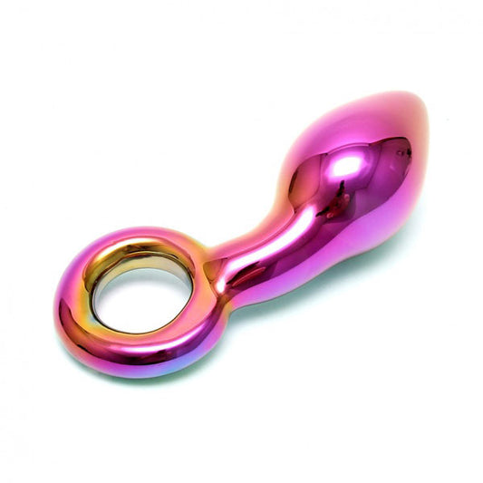 Kaleigh Multi-Coloured Glass Dildo with Temperature Play