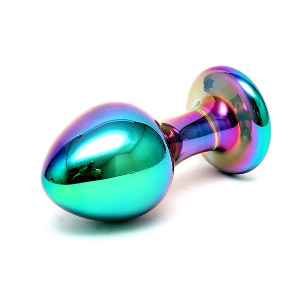 Melany Multi-Colored Glass Anal Dildo with Color Changing Design