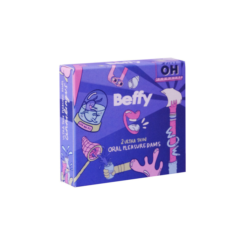 Beffy Clear Ultra Thin Oral Pleasure Dams Pack of 2
