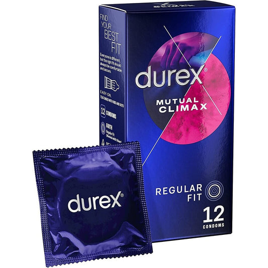 Durex Mutual Climax Ribbed Regular Fit Condoms 12 Pack