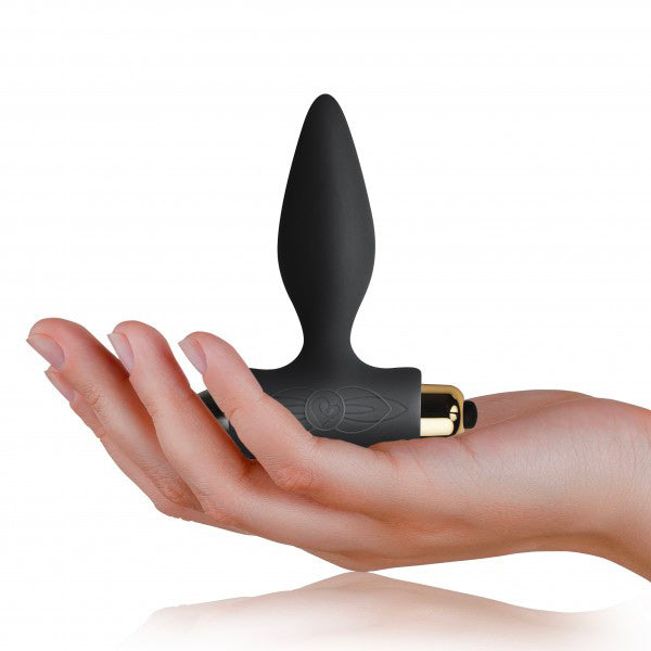 Rocks Off Black Petite Vibrating Silicone Butt Plug