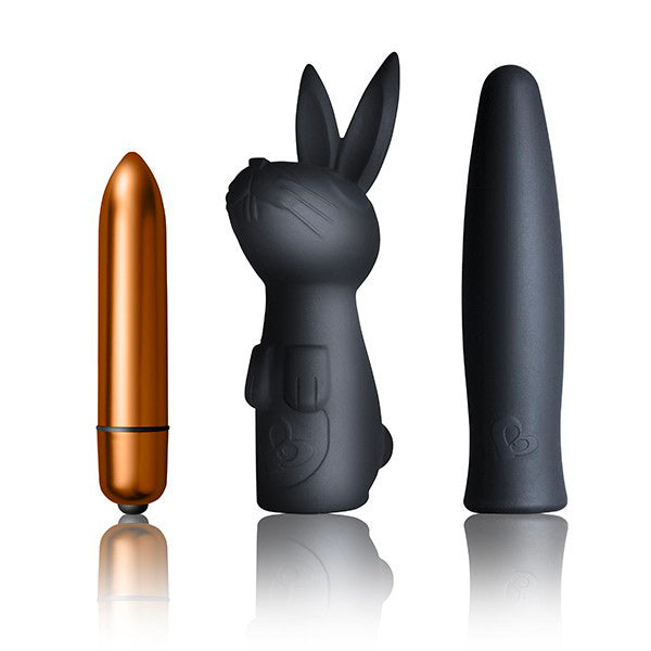 Rocks Off Black Sensory Velvet Silicone Pleasure Kit
