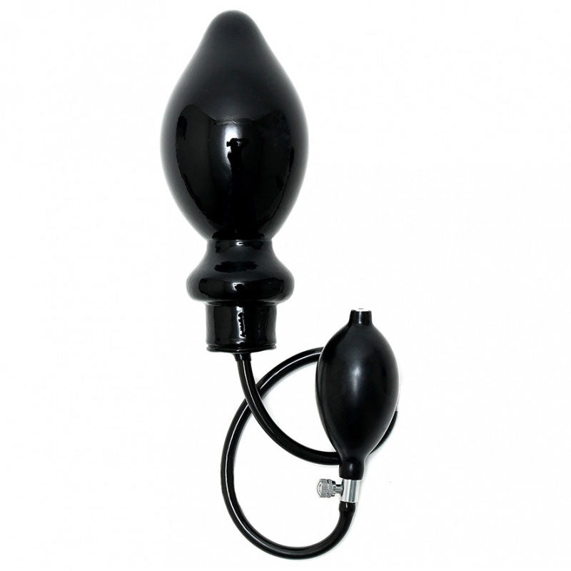 Rimba Black Inflatable Butt Plug with Adjustable Core Size